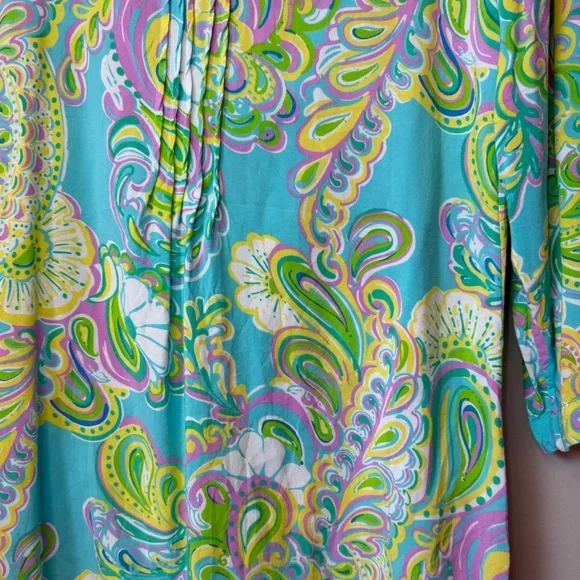 Lilly Pulitzer Sarasota Tunic Top in Shorely Blue Size L - Picture 4 of 7